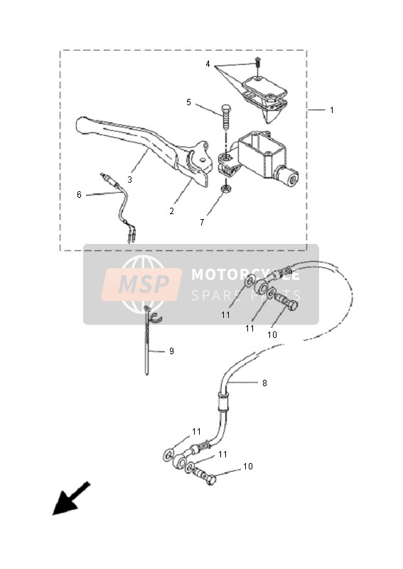 Yamaha YQ50R AEROX 2006 Front Master Cylinder for a 2006 Yamaha YQ50R AEROX